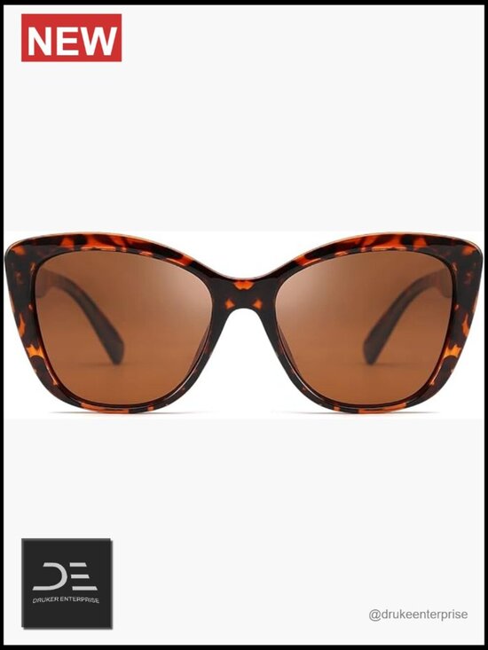 Polarized Vintage Cat Eye Sunglasses for Women Jackie O Style UV400